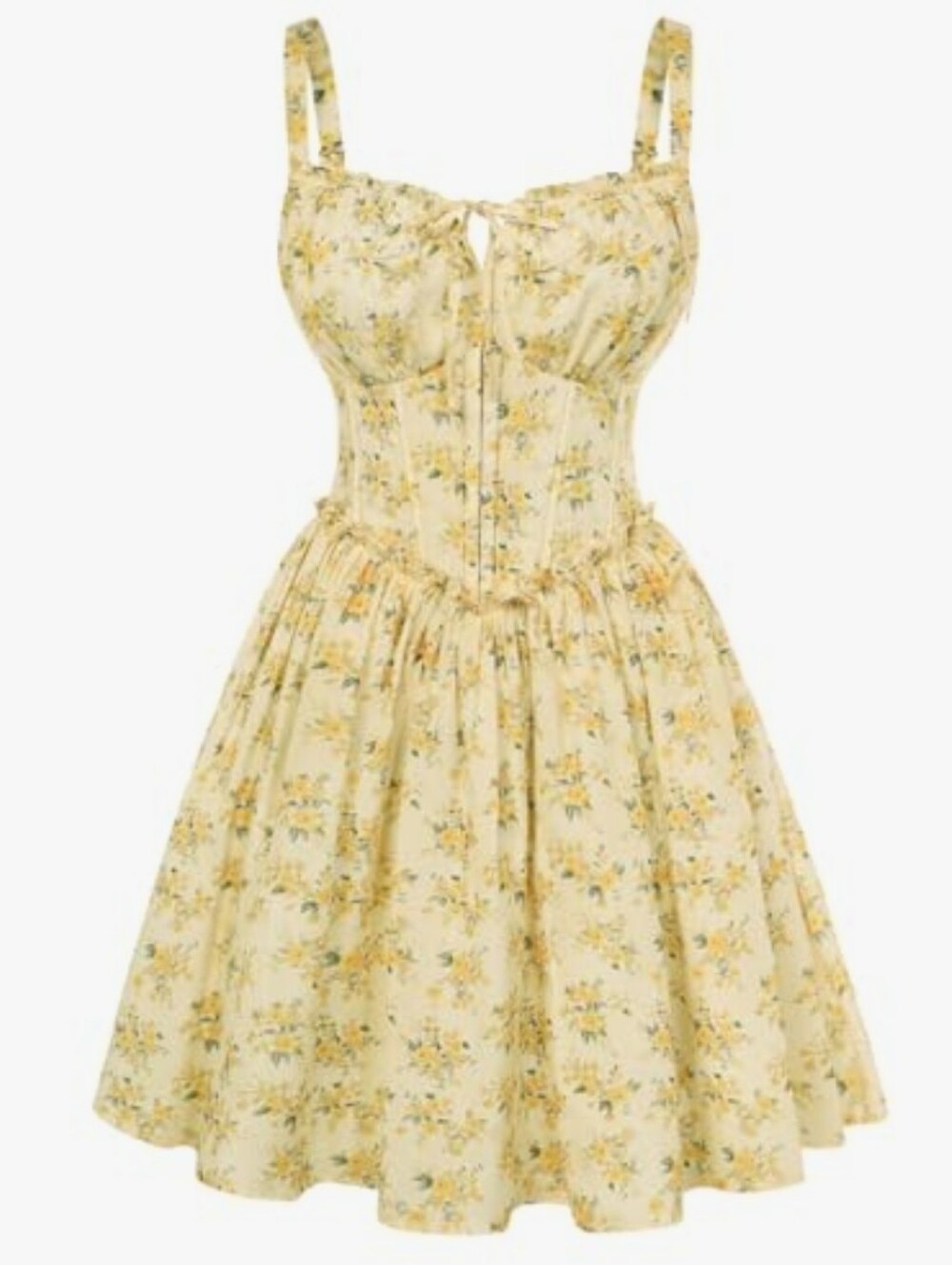 Scarlet Darkness Floral Corset Milkmaid Dress - Picture 6 of 10